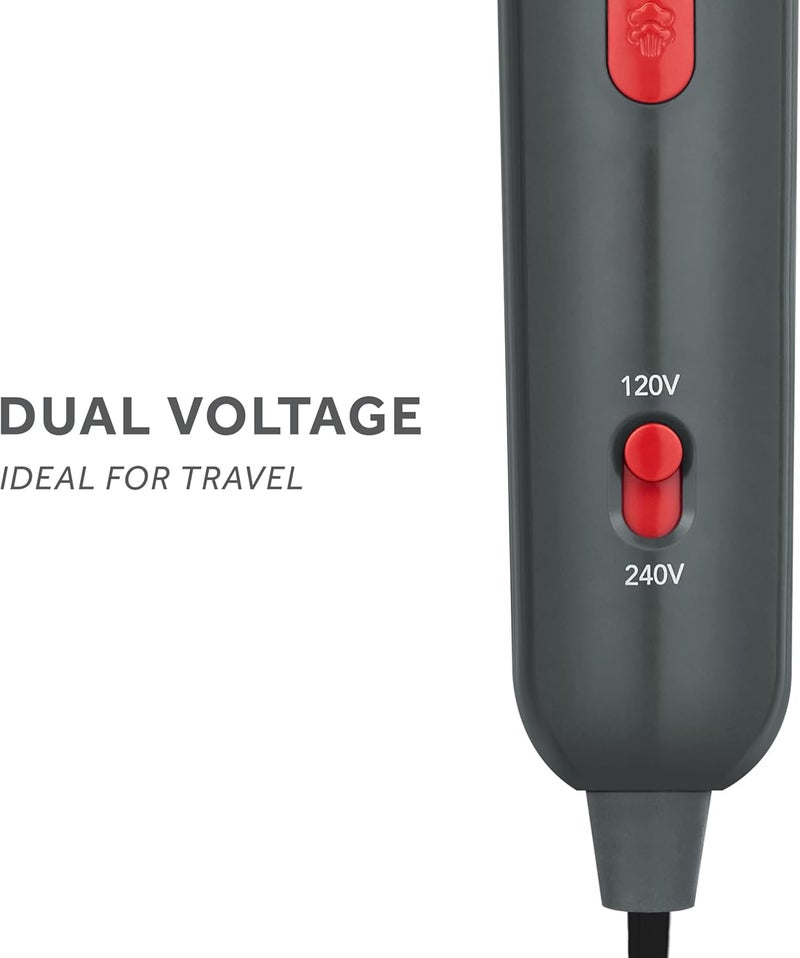 Sunbeam 1520W Handheld Steamer for Clothes, Portable, Foldable, Travel Steamer, Dual Voltage 120/240, Non-Stick, High and Low Steam Setting, 25s Heat Up, 140ml Tank, Bristle Brush, Storage Bag, Black - Image 5